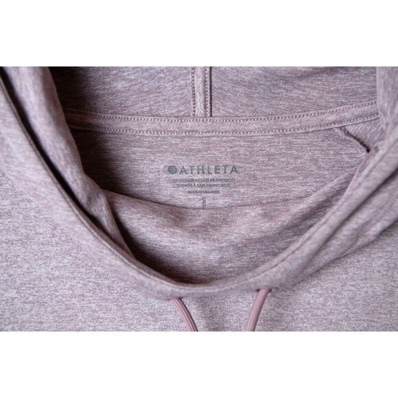 Athleta Women's Size S Petite Hoodie Sweatshirt Agate Purple Drawstring - Picture 2 of 11